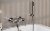 BESCO Bateria wannowa ścienna Zea chrom BW-ZS-CH